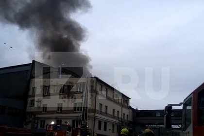 Пожар в Красногвардейском районе Петербурга попал на видео