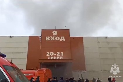 Площадь пожара на «Садоводе» в Москве выросла почти вдвое