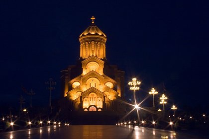 В главном храме Грузии появилась икона с изображением Сталина