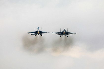 Российские истребители Су-34 поразили укрепрайон ВСУ авиабомбами